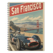 Vintages Rennwagen in San Francisco Notizblock (Vorderseite)