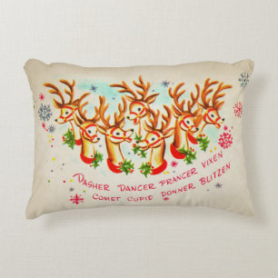 Vintages Rentier-Kissen des Weihnachtsmanns Dekokissen