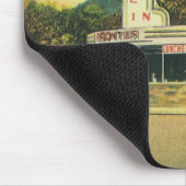 Vintages Restaurant, 50er in Diner und Autos Mousepad (Ecke)