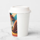 Vintages Restaurant mit individueller Einrichtung Pappbecher (Links)