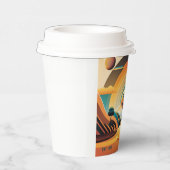 Vintages Restaurant mit individueller Einrichtung Pappbecher (Rechts)