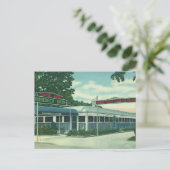 Vintages Restaurant, Retro Rhinebeck Roadside Dine Postkarte (Stehend Vorderseite)