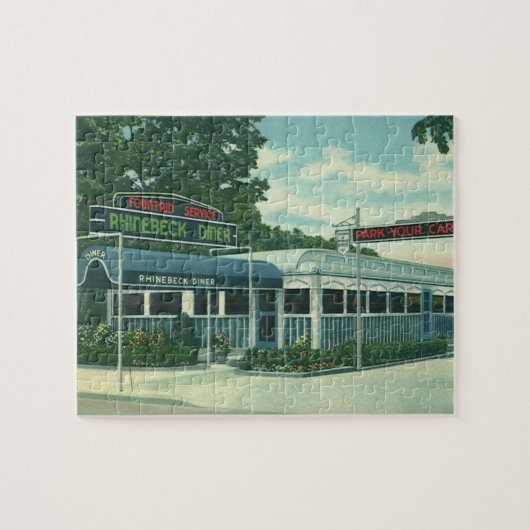 Vintages Restaurant, Retro Rhinebeck Roadside Dine Puzzle (Horizontal)