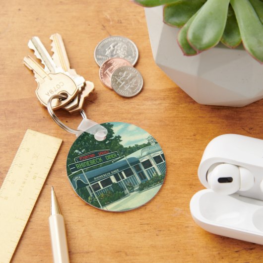 Vintages Restaurant, Retro Rhinebeck Roadside Dine Schlüsselanhänger (Schreibtisch)