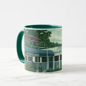 Vintages Restaurant, Retro Rhinebeck Roadside Dine Tasse (Vorderseite Links)