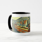 Vintages Restaurant, Retro Roadside Diner Räume Tasse (Vorderseite Links)