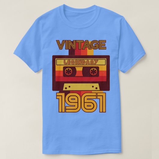 Vintages Retro 1961 Legendary Cassette Tape T-Shirt (Design vorne)