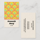 Vintages Retro 1970 70 Visitenkarte (Vorne/Hinten)