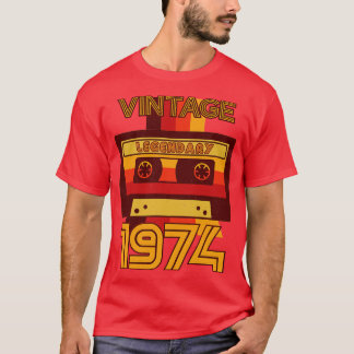 Vintages Retro 1974 Legendary Cassette Tape T-Shirt