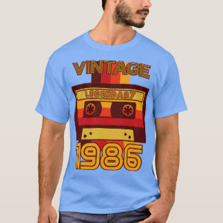 Vintages Retro 1986 Legendartiges Kassettenband T-Shirt