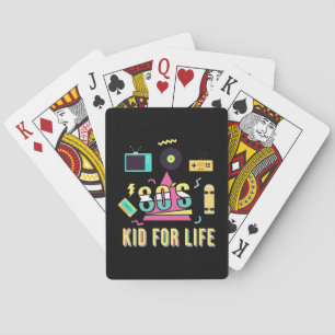 Vintages Retro 80er-Kid für Leben Coole achtziger Spielkarten