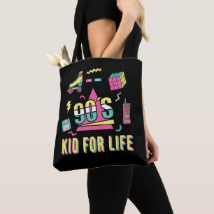 Vintages Retro-90er-Kind für Leben in den 90er Jah Tasche