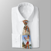 Vintages Retro-Angeln Pinup Girl Krawatte (Gebunden)