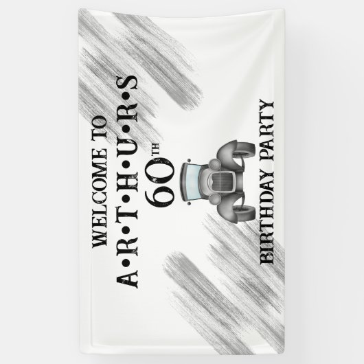 Vintages Retro-Auto - Empfang Banner (Vertikal)