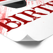 Vintages Retro-Auto in Red Classic Willkommen Poster (Ecke)