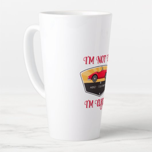 Vintages Retro-Auto Lover Milchtasse (Linke Ecke)