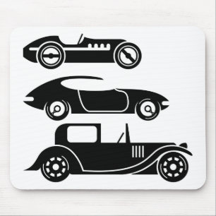 Vintages retro Autolaufencoupé und -limousine Mousepad