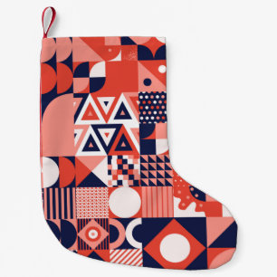 Vintages Retro-Bauhaus-Design Vintager nahtloser T Kleiner Weihnachtsstrumpf