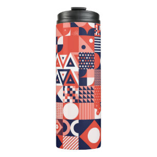Vintages Retro-Bauhaus-Design Vintager nahtloser T Thermosbecher