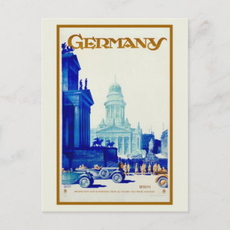 Vintages Retro Berlin Deutschland Reiseanzeige Postkarte