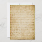 Vintages Retro-Brautparty für alte Musiknote Einladung (Rückseite)