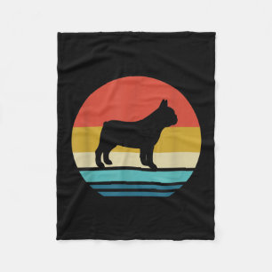 Vintages Retro-Bulldog-Hundegeschenk Fleecedecke