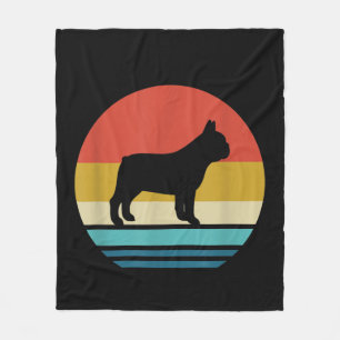 Vintages Retro-Bulldog-Hundegeschenk Fleecedecke