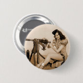 Vintages Retro Button (Vorne & Hinten)