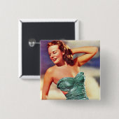 Vintages Retro Button (Vorne & Hinten)