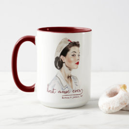 Vintages Retro-Button für die beste Krankenversich Tasse