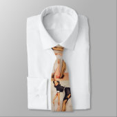 Vintages Retro Button Up Girl Krawatte (Gebunden)