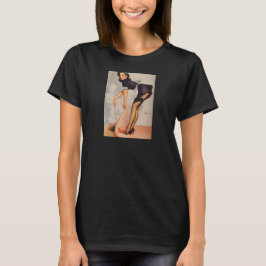 Vintages Retro Button Up Girl T-Shirt