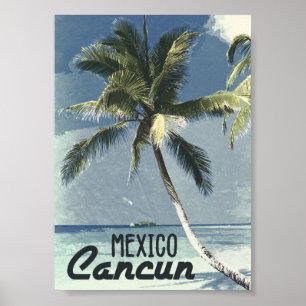 Vintages Retro Cancun Mexiko Poster