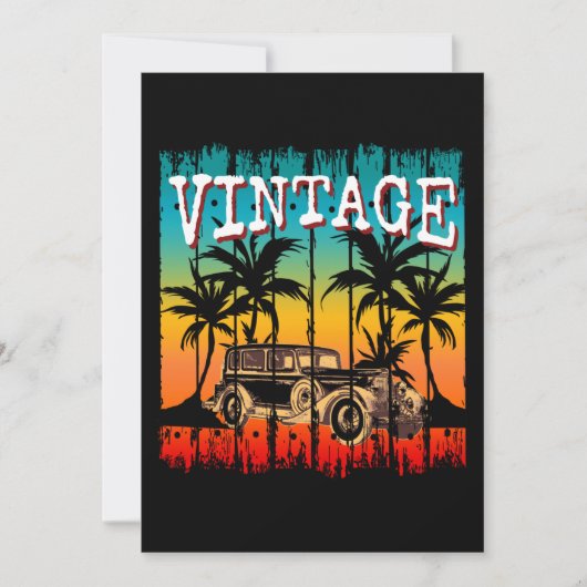 VINTAGES RETRO CLASSIC GIFT EINLADUNG (Vorderseite)