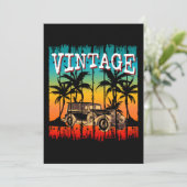 VINTAGES RETRO CLASSIC GIFT EINLADUNG (Stehend Vorderseite)