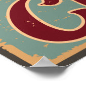 Vintages Retro Closed Sign Poster (Ecke)