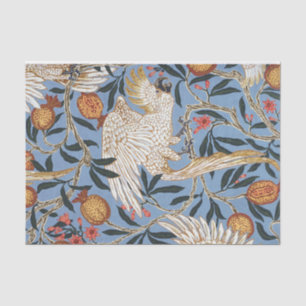 Vintages Retro-Cockatoo und Granatapfelmuster Seidenpapier