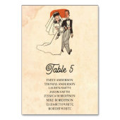 Vintages Retro Comic Buch Pop Rustikale Hochzeit Tischnummer (Rückseite)