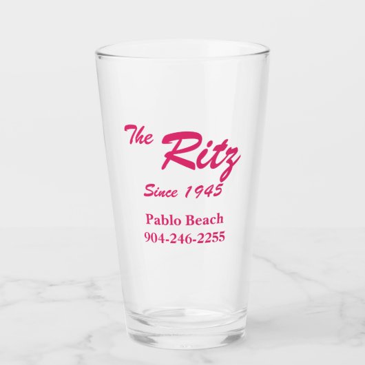 Vintages Retro Custom Business Pint Glas (Vorderseite)