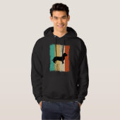 Vintages Retro-Dackel-Drahthaar Hoodie (Vorne ganz)