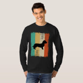 Vintages Retro-Dackel-Drahthaar T-Shirt (Vorne ganz)