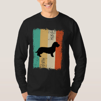 Vintages Retro-Dackel-Drahthaar T-Shirt