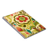 Vintages Retro-Design Blumengrün Notizblock (Rechte Seite)