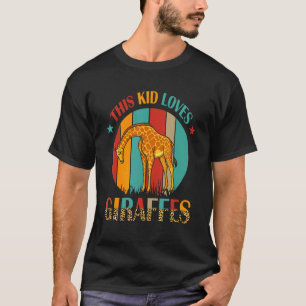 Vintages Retro Diese Kid-Lieben Giraffen Giraffen T-Shirt