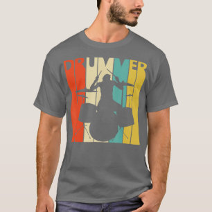 Vintages Retro Drummer-Geschenk für Drum Player Mu T-Shirt