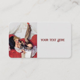 Vintages Retro Elvgren Telefon Telefon Button Up G Visitenkarte