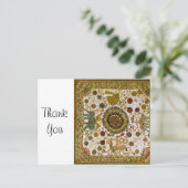 Vintages Retro-farbiges Bengali-Elefantenmuster Postkarte (Stehend Vorderseite)