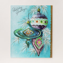 Vintages retro festliches Puzzlespiel der Puzzle