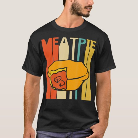 Vintages Retro-Fleisch Pie T-Shirt (Vorderseite)