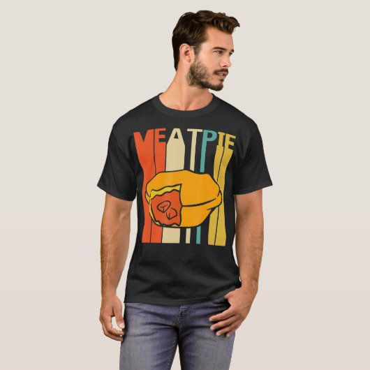 Vintages Retro-Fleisch Pie T-Shirt (Vorne ganz)